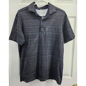 Lululemon Mens Propel Polo Black Stripe Size Medium
